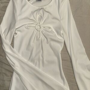 Princess Polly White Long Sleeve dress